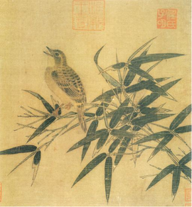 竹禽圖