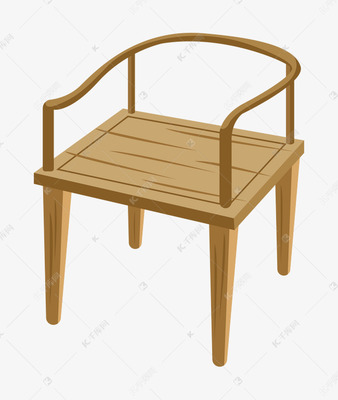 木質椅子家具插畫
