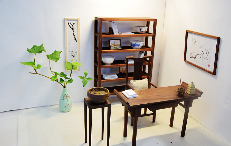 書房新中式家具|家具|工業(yè)/產(chǎn)品|自行車扎起來 - 原創(chuàng)設(shè)計作品 